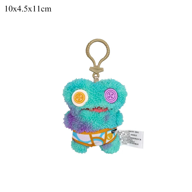 Original Fuggler Plush Keychain Ugly Monster Screech Munch Rabid Rabbit Wide Eyed Weirdo Annoyed Alien Stuffed Peluche Toys