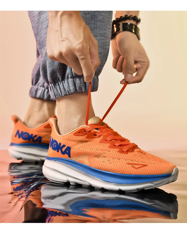 Marathon Sports Running Shoes Men Breathable Lightweight Sneakers Comfortable Athletic Nonskid Leisure Outdoor Sneakers for Men