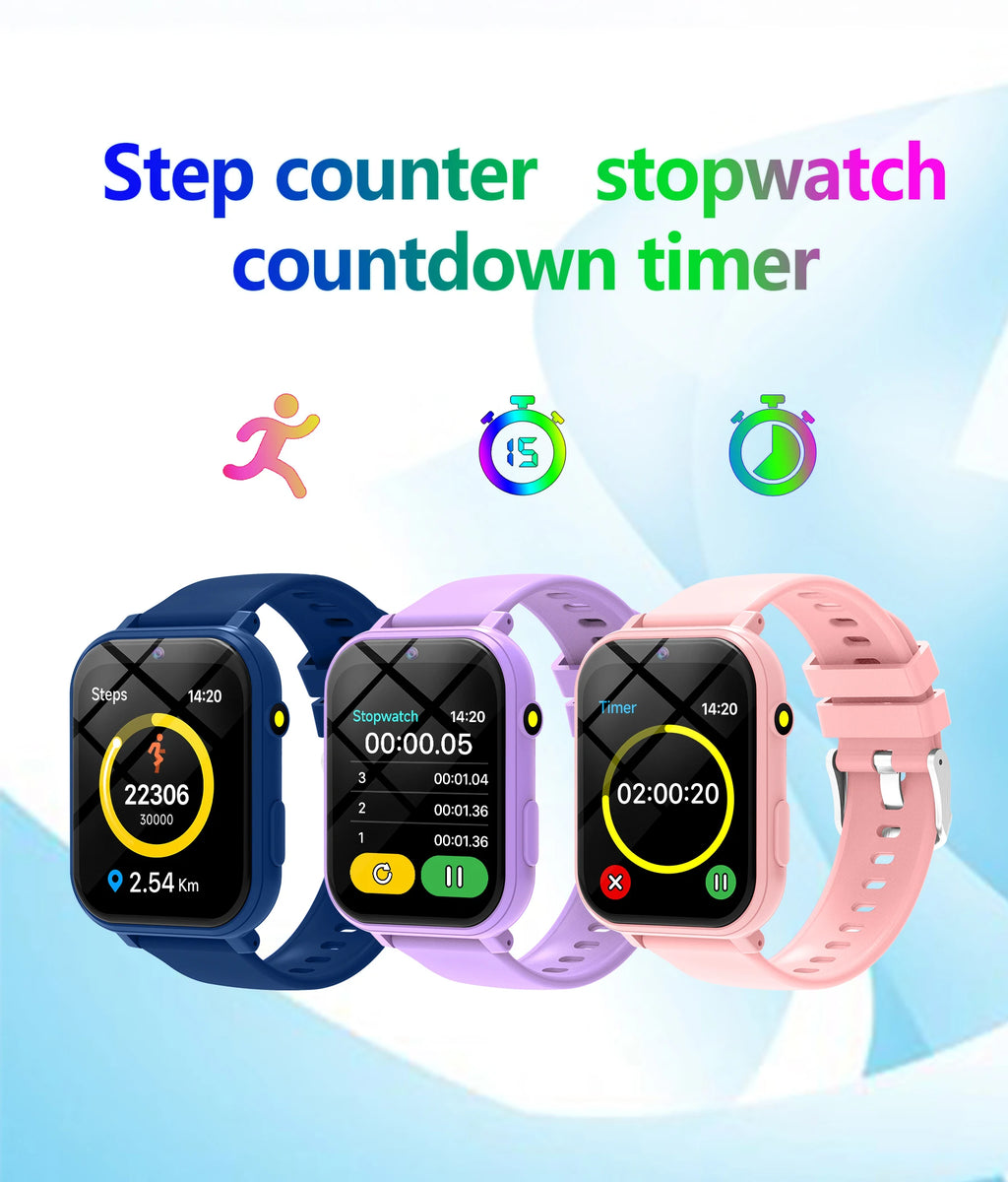 Kids Smart Watch with Camera for Boys Girls Age 4-12 Educational Game Watch Pedometer Alarm Flashlight Birthday Gifts Funny Toy