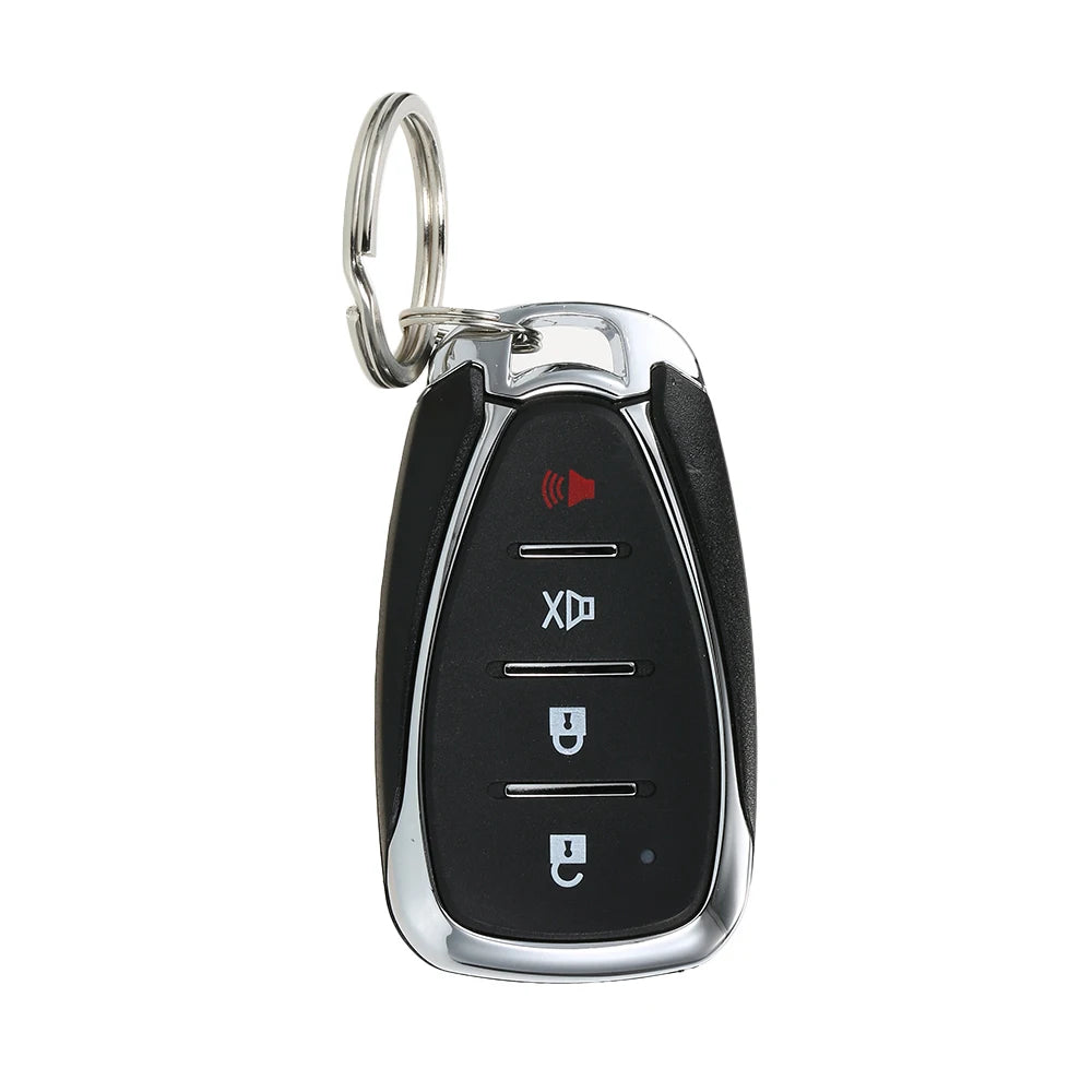 Universal Car Vehicle Security System Burglar Alarm Protection Anti-theft System 2 Remote with Siren Wiring Harness Programmable