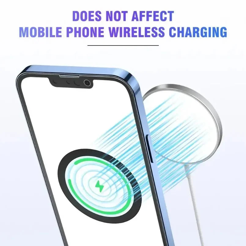 Heat Sink Magnetic Ring Phone Holder Accessory Magnetic Attraction Plate For iPhone Samsung Xiaomi For Wireless Charging Base