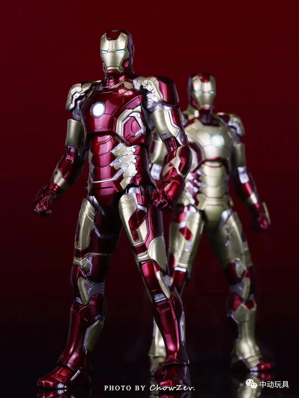 ZD Toys LED Light Iron Man MK1 MK2 MK3 MK4 MK5 MK6 MK7 MK43 MK50 7" Movie Action Figure Tony Stark Legends Toys
