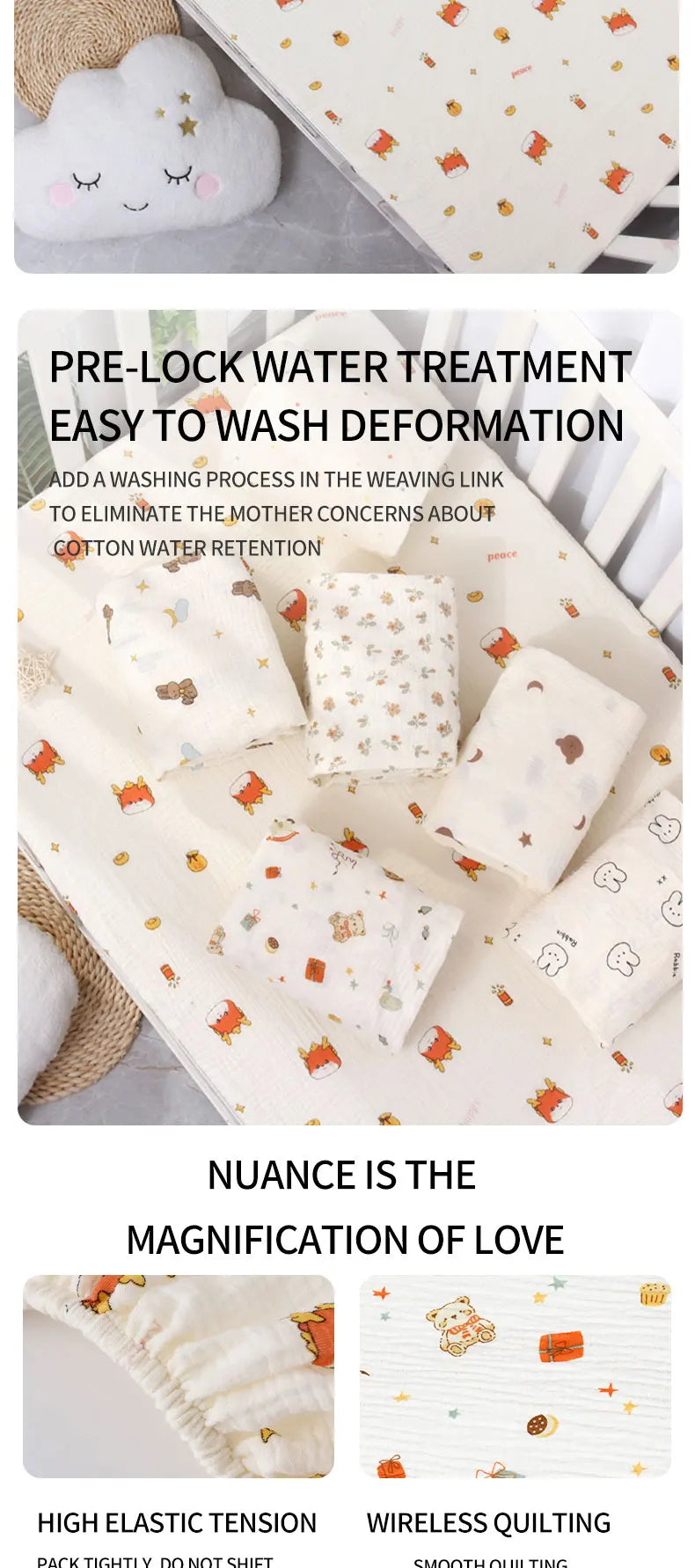 1 Pcs Baby Crib Sheets for Boys Girls Fitted Crib Sheet  for Standard Crib and Toddler Mattress Super Soft Microfiber Baby Sheet