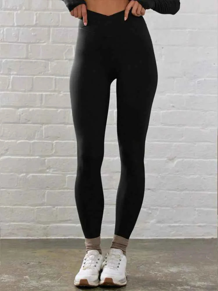 Cross High Waisted Yoga Leggings Spring And Summer Light And Soft Sports Pants High Elastic Sports Tights Suitable For Pilates