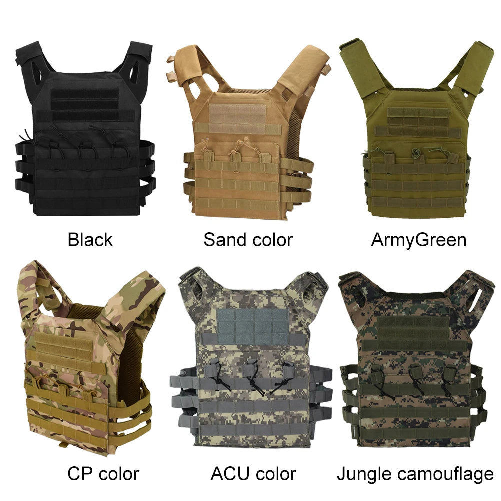 Military Tactical Vest Waterproof Outdoor Body Armor Lightweight JPC Molle Plate Carrier Hunting Vests CS Game Jungle Equipment