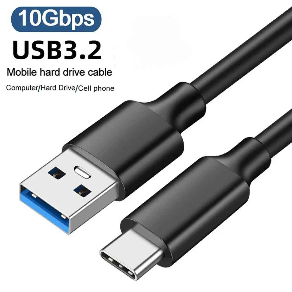 USB Type C Cable USB 3.0 to USB C Fast Charging Wire Data Transfer SSD Hard Disk Cable USB 3.2 10Gbps 60W 3A Quick Charge Line