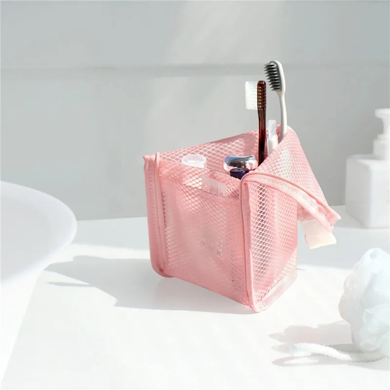 Women EVA mesh Cosmetic Bag Travel Storage Makeup Bag Organizer Female Make Up Pouch Portable Small Large Toiletry Beauty Case