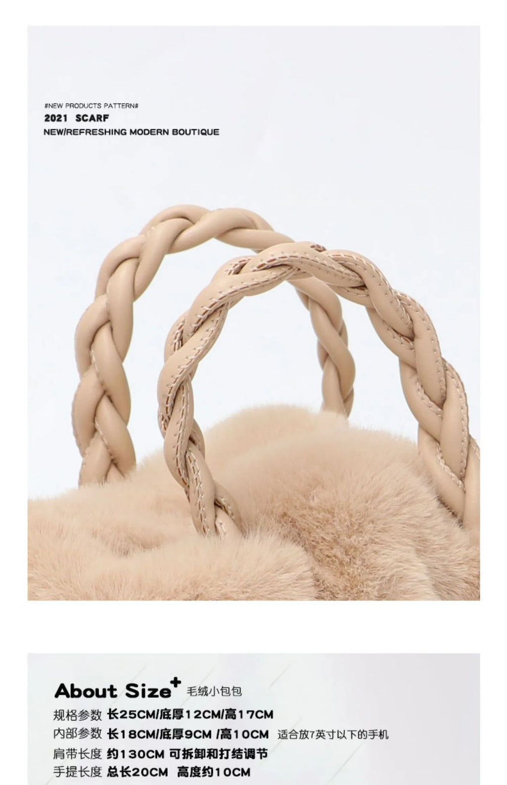 Autumn and winter versatile simple solid color portable hair bag women's autumn and winter new pleated cloud bag high-end plush
