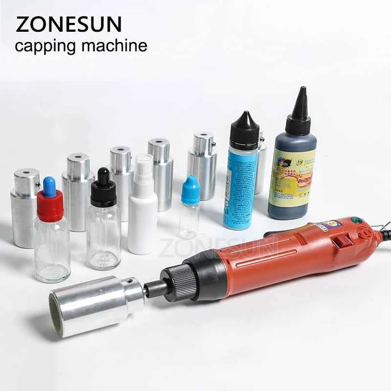 ZONESUN ZS-OS600 Manual Flat Cap Screwing Machine With Security Ring For Electric Plastic Bottle Portable Wearable Lid