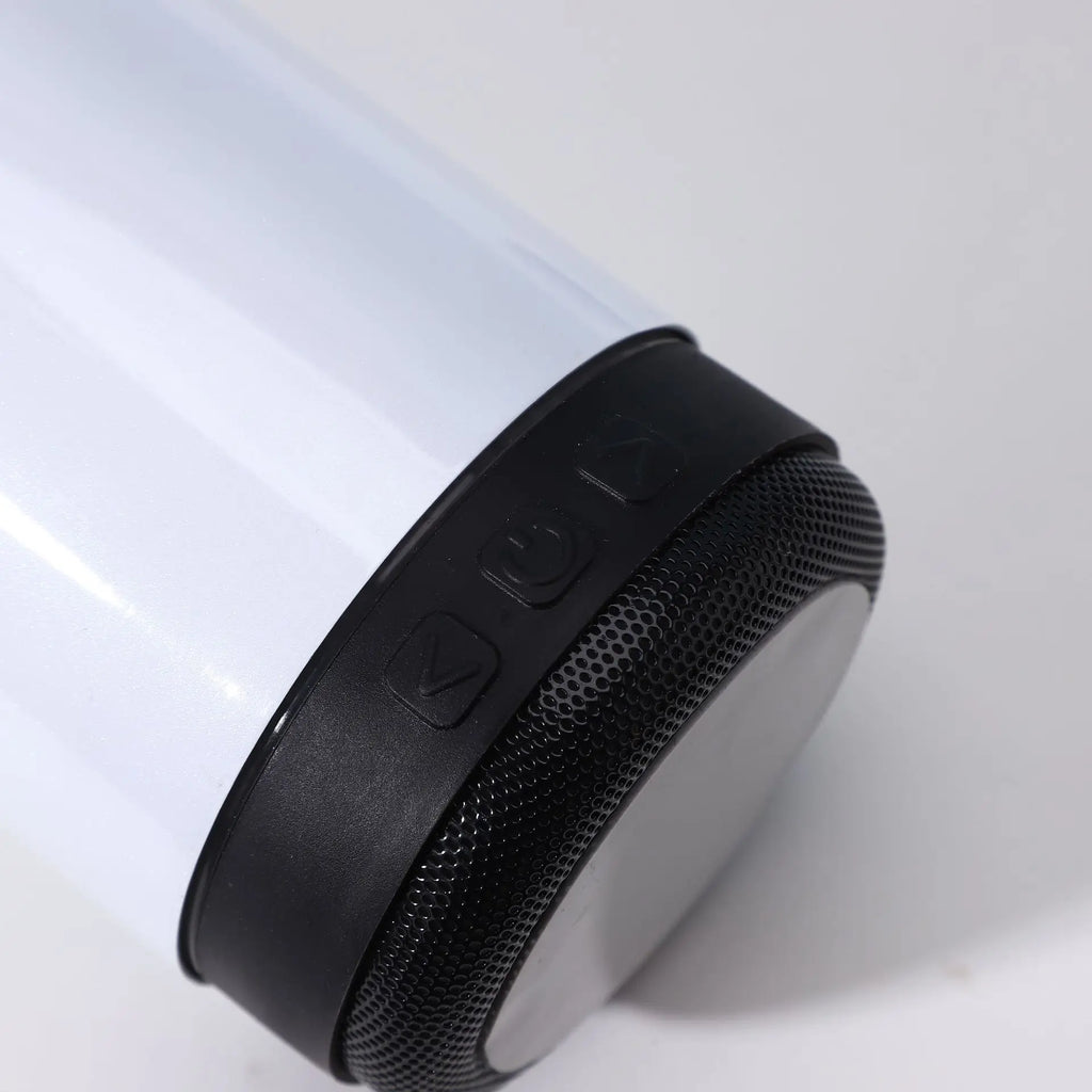 Music Speaker Tumbler with Straw and Lid 20oz Skinny Double Wall Stainless Steel Music Cup with Detachable LED Bluetooth Speaker