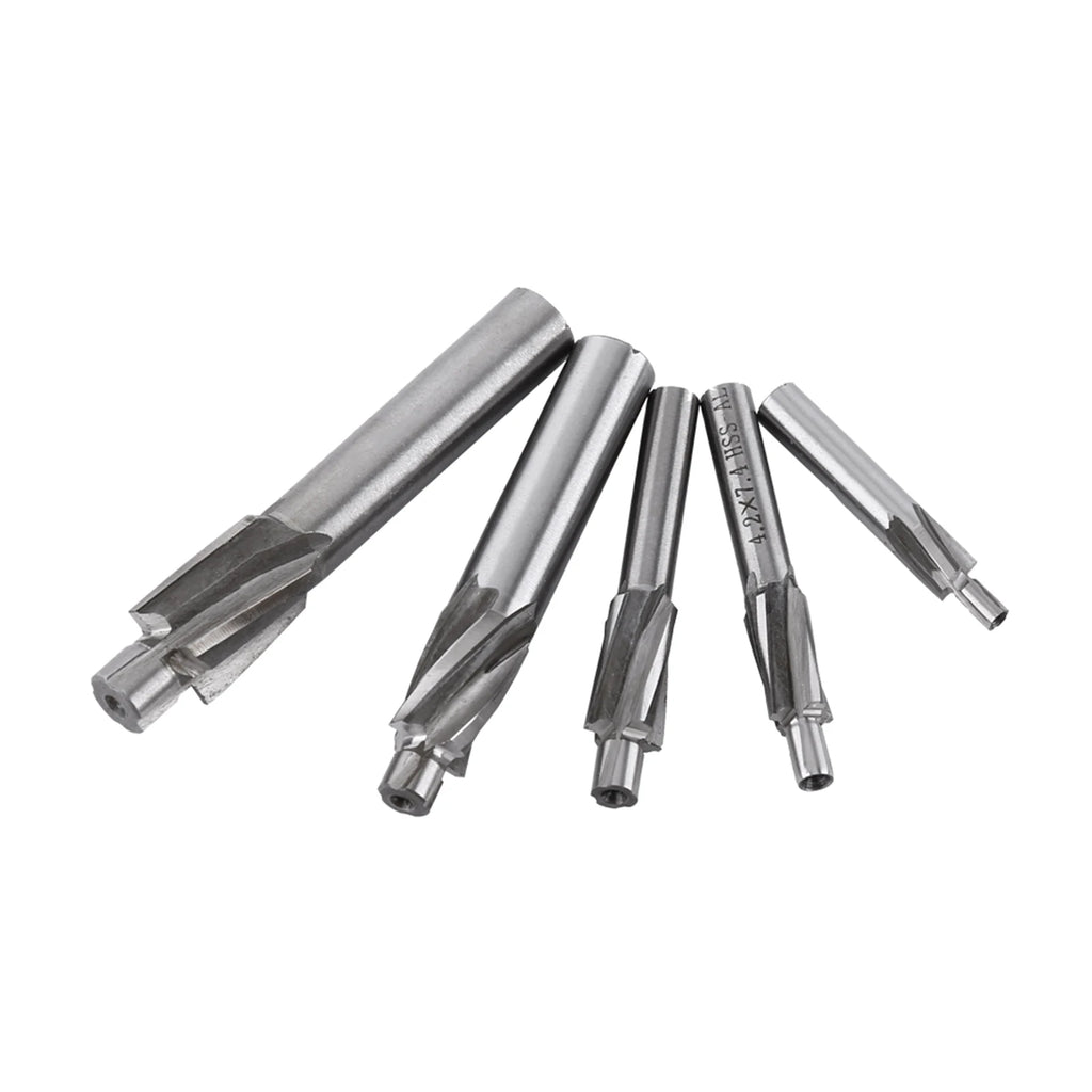 5pcs Countersink End Mill Cutter Slot Drill Bits Tool M3 M4 M5 M6 M8 Drill Milling Bits