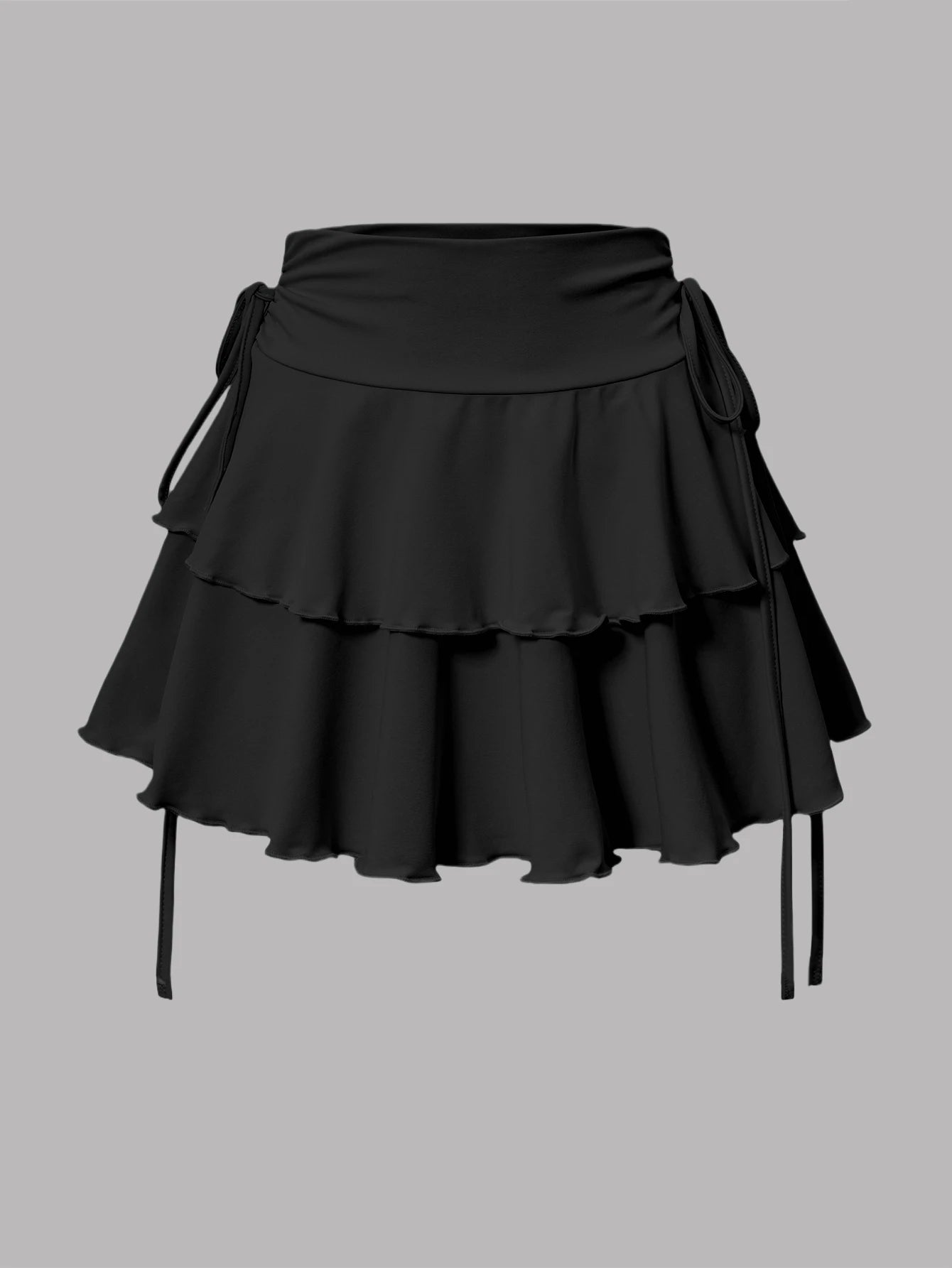 2025 New Solid Color Skirt Women Summer Fashion Outdoor Versatile High Waist Slim Fit Elastic Waist Sexy Mini Short Skirt 2Piece