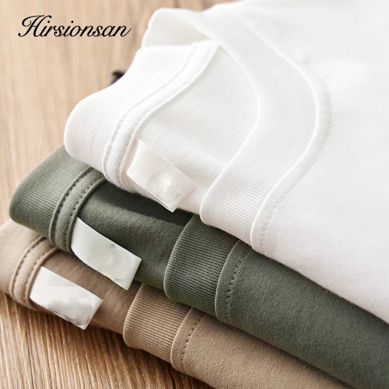 Hirsionsan 100% Cotton Letter Print T Shirt Women 2024 Summer New Basic Vintage Tee Casual Loose Chic O Neck Female Couple Tops