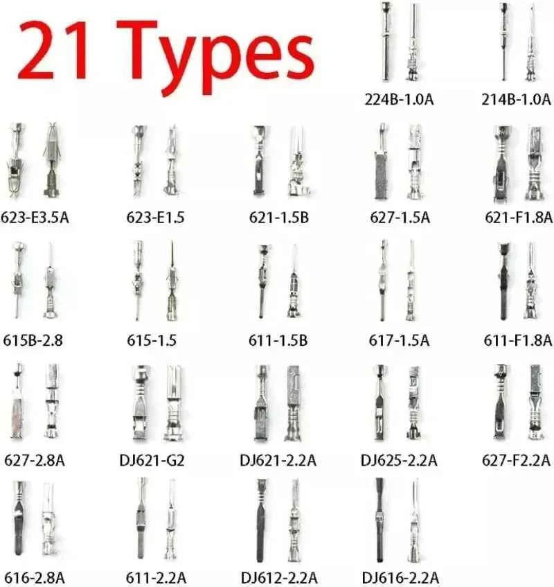 290pcs Cable Lugs Connectors Wire Connector Crimp Terminal Set Flat Plugs Cable Lugs Cable Shoes Plugs Assortment Kit For Cars