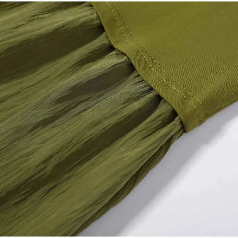 Elegant Women Patchwork Long Dress Short Sleeve O Neck Button A-Line Dresses Spring Summer Vintage Beach Vacation Casual Robes