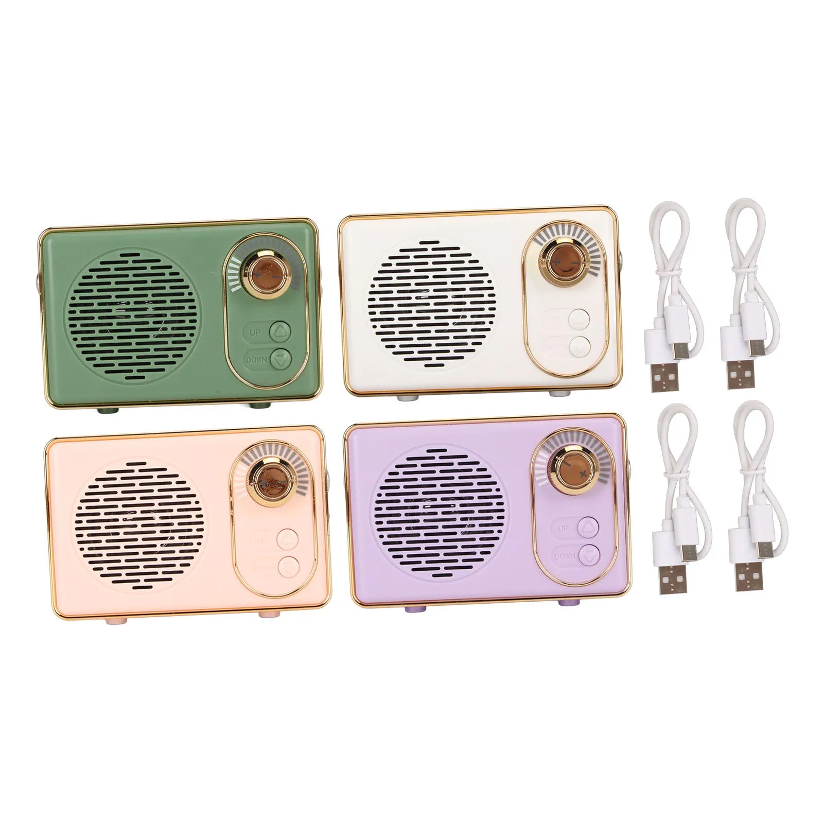 Retro Bluetooth 5.0 Speaker Classic Mini Bluetooth Speaker Supports TF/AUX/USB Ports Rechargeable MP3 Player Camping Party Gift