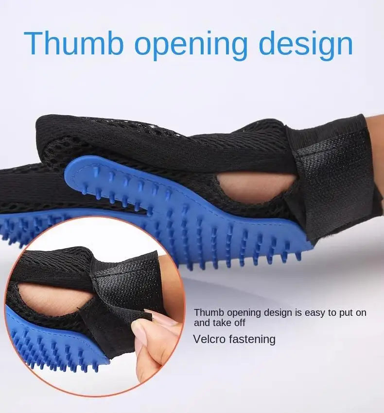 2-in-1 Pet Grooming Brush and Bath Cleaning Glove