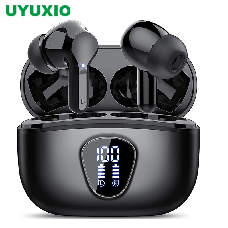 Wireless Bluetooth Earbuds With ENC Mic & LED Display