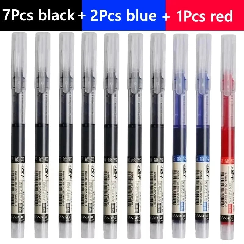 3-102Pcs/set High Quality Needle Type Gel Pens Straight Liquid Ballpoint Pen Kawaii Stationery School Office Supplies Writing