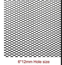 New Black Painted Aluminum Alloy Grille Mesh Roll Automotive Grille Insert Bumper Rhombic Hole Black Car Grill Mesh Sheet