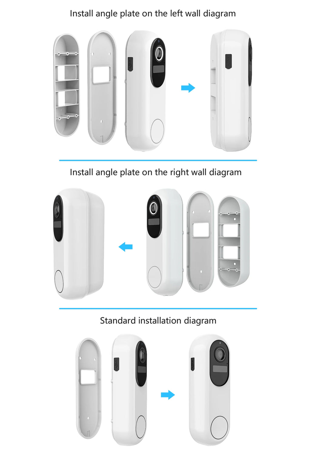 Tuya Smart Video Doorbell Waterproof Night Vision Home Security 1080P Camera Digital Visual Intercom 2.4GHz 5GHz WIFI Doorbell