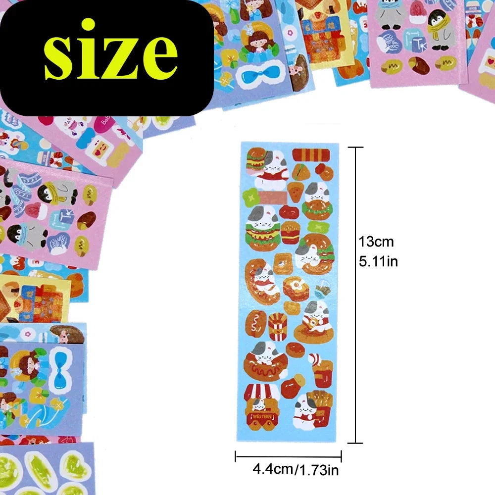 Cute Aesthetic Kawaii Decorative Stickers for Kids Above 6 Scrapbooking Diary Journal Stationery