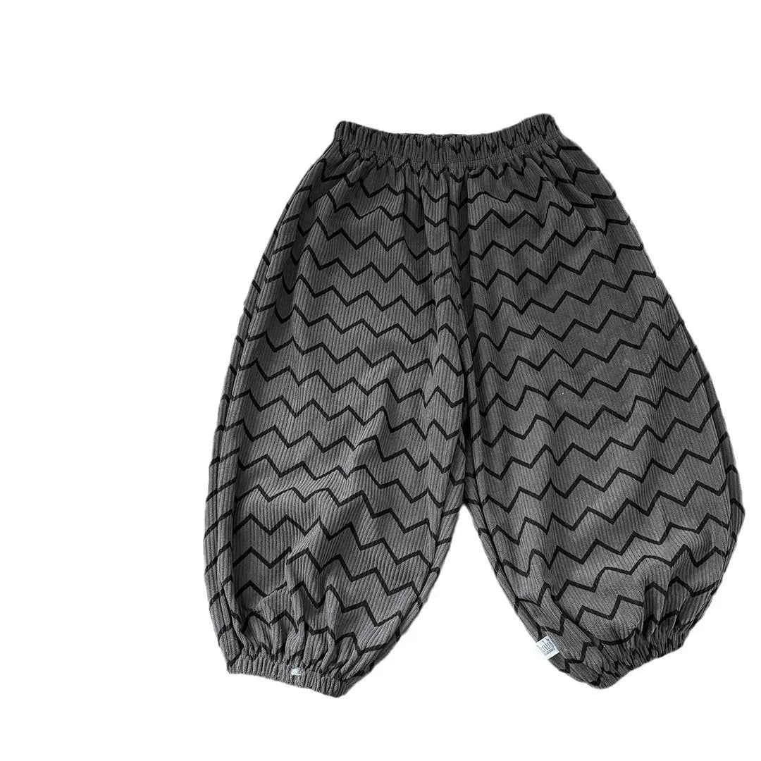 Baby Girls Pants Kids Full Printed Pant Corduroy Trousers Autumn Children's Clothing Korean Style