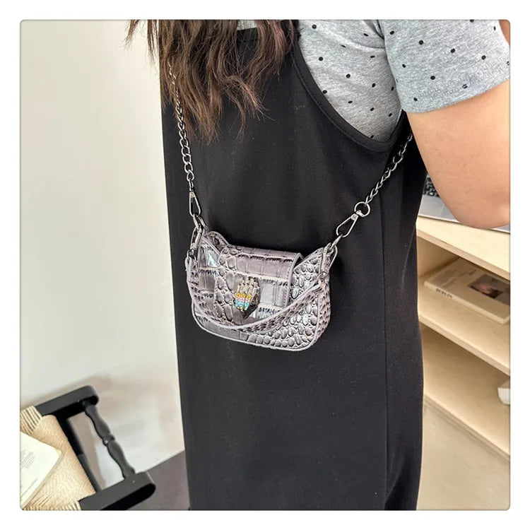 Best Superstar Show Original Diaper Bag, Retro Textured Leather, High-End Minimalist Crossbody Handbag For Party