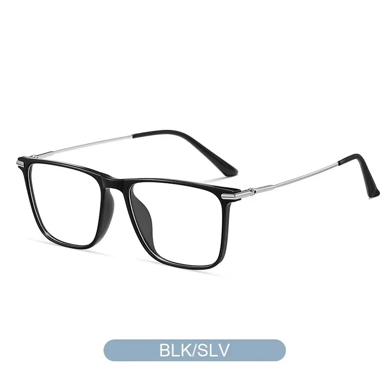 VICKY Classic Titanium Men's Square Frame Simple Design Blue Light Reading Glasses Customizable Prescription Photochromic 007