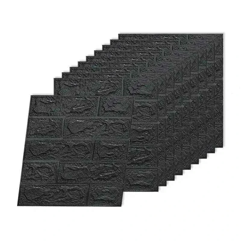 3D Three-dimensional Wall Stickers Self-adhesive Wallpaper Anti-collision Decorative Stickers 10pc