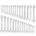 "12-Point 32-Piece SAE/Metric Combination Wrench Set with 15 Angled & Box End Wrenches (13mm)"