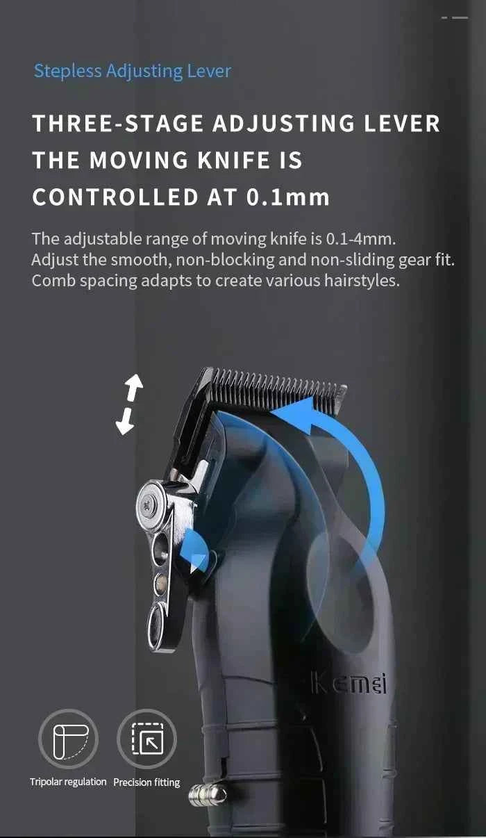 Kemei Hair Clippers Kit KM-2296 KM-2299 KM-1102 Men's Electric Hair Trimmer Machine Professional Hair Cutting Machine Clipper
