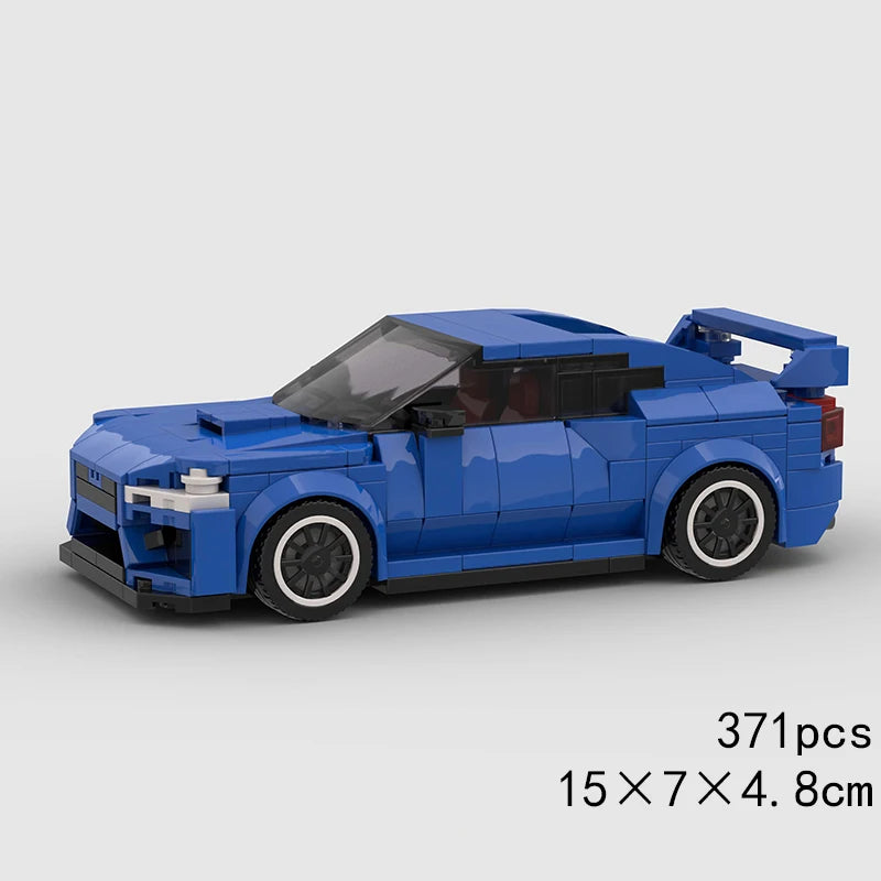 MOC Car Speed RX7 AE86 Chiron R8 Creative Racing Vehicle Model Building Block Super Race brick City Rally Sport Toy Technical