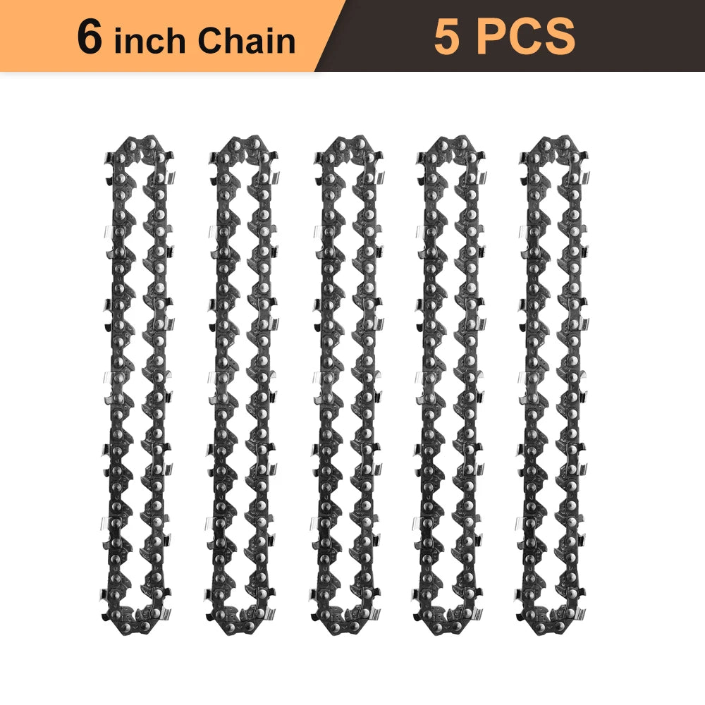 1 PCS 6 Inch Mini Steel Chainsaw Chains Electric Chainsaws Accessory Practical Chains Replacement