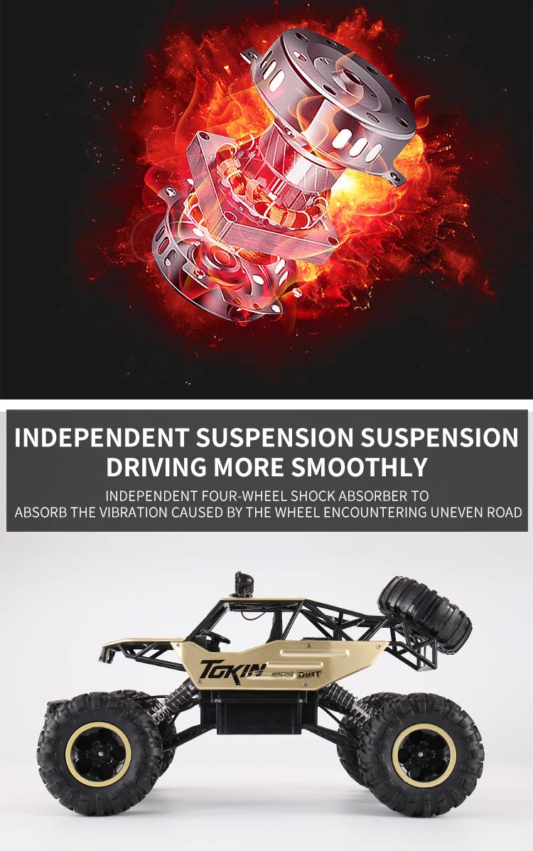 Oike RC Car Remote Control Climbing Vehicle Outdoor All Terrain 4X4 Off-road Trucks Rock Climber 4WD Buggy Racing Drift Cars Toy