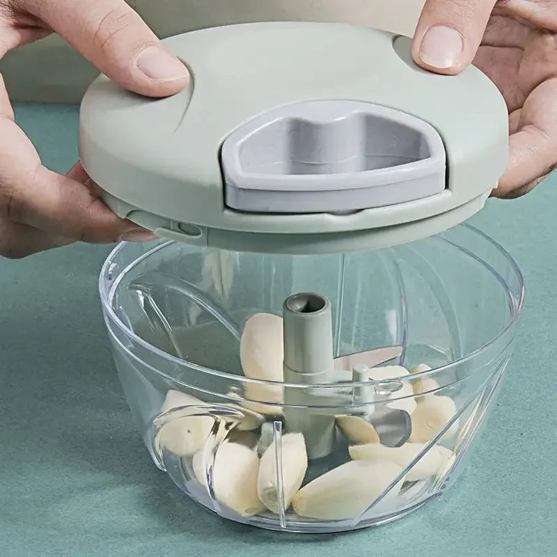 900/500ML Garlic Chopper Manual Garlic Press Food Vegetables Cutter Meat Grinders Kitchen Gadgets Hand Mincer Garlic Masher