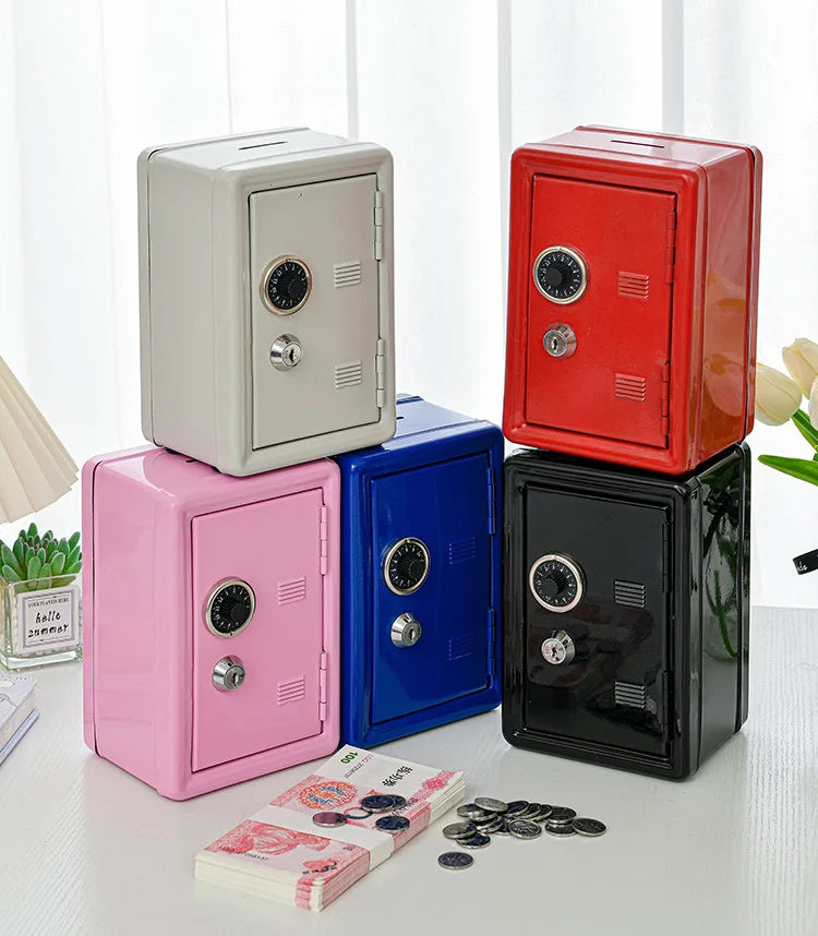 Kids Money Bank with Lock, Mini Metal Safe Box for Cash & Savings, Educational Gift Idea, Wholesale PriceMetal Cash Keeper