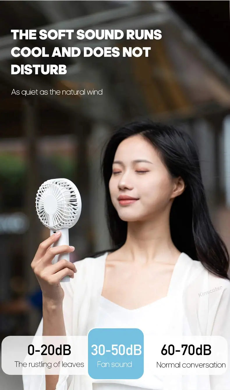 New Handheld Personal Fan Portable Mini USB Hand Fan 3600mAh Rechargeable Mini Fan with Stepless Speed Control Display Nightligh