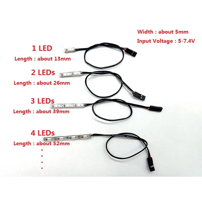 Flashing alarm light strip controller for 1/14 Tamiya RC Truck Car TRX4 For scania