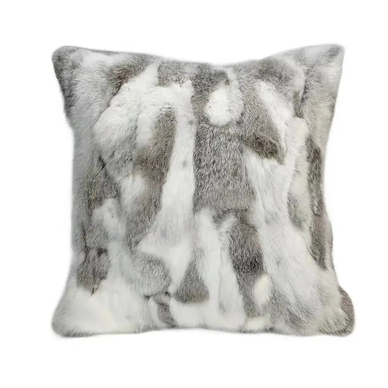 Soft and Warm Real Rabbit Fur Patchwork Pillow Case, Free Shipping, CX-D-17, Free Shipping