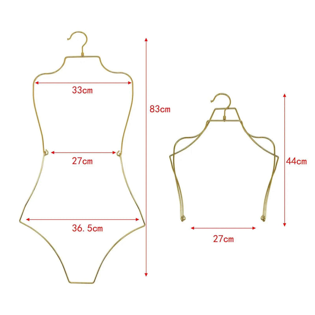 Body Shape Lingerie Hanger Foldable Durable Closet Organizer Swimsuit Hanger for Closet for Stores Boutiques Show Window Bedroom