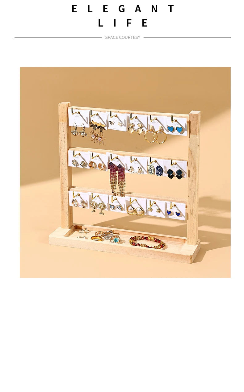 Jewelry Organizer Multi Tiers Jewelry Holder Jewelry Display Stand Earring Holder with Hooks for Rings Bracelets Showcase