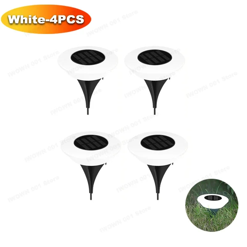 Waterproof Solar Garden Lights Outdoor Use Landscape Lighting for Driveway Lawn Walkway Base Light Solar Powered Garden Decor