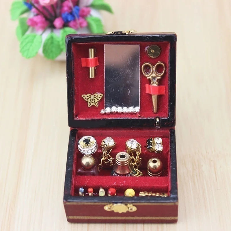 1/12 Dollhouse Miniatures Jewelry Box /Doll House Accessory Room Decor