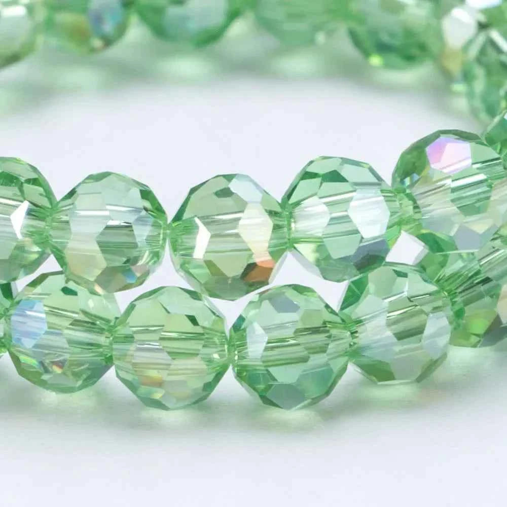 3 4 6 8mm Round Crystal Beads Faceted Colorful Glass Beads Loose Spacer Bead for Jewerly Making Needlework Bracelet Necklace DIY