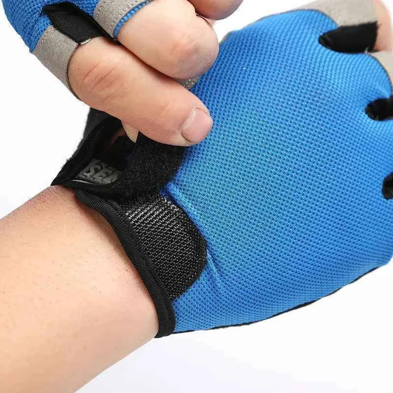 Anti-Slip Breathable Workout Gloves, Fingerless Fitness Training Gym Gloves for Men Women Bodybuilding Cycling Exercise