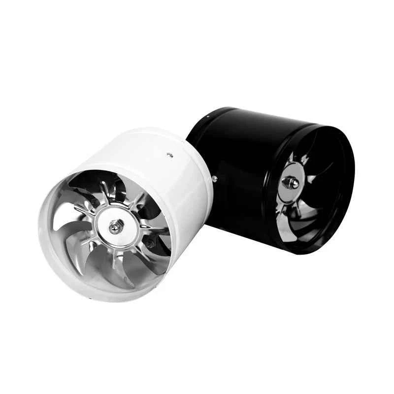 HOMEFISH 4'' 6'' 8'' Metal Pipe Exhaust Fan Mini Extractor Duct Fan For Bathroom Toilet Wall Ventilation