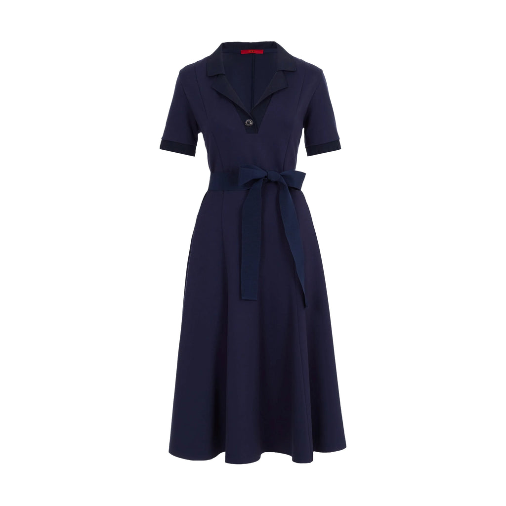 Fashion Women Shirt Dress Elegant High Waisted V Neck Short Sleeve Bow Belt Office Ladies Dresses 2025 Summer Solid Dress