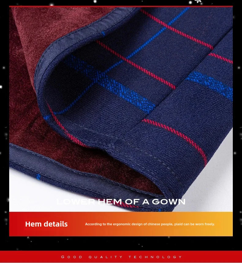 Men's long-sleeved shirt with fleece thickened warm autumn and winter plus size 8XL9XL slim casual plaid everything comfortable
