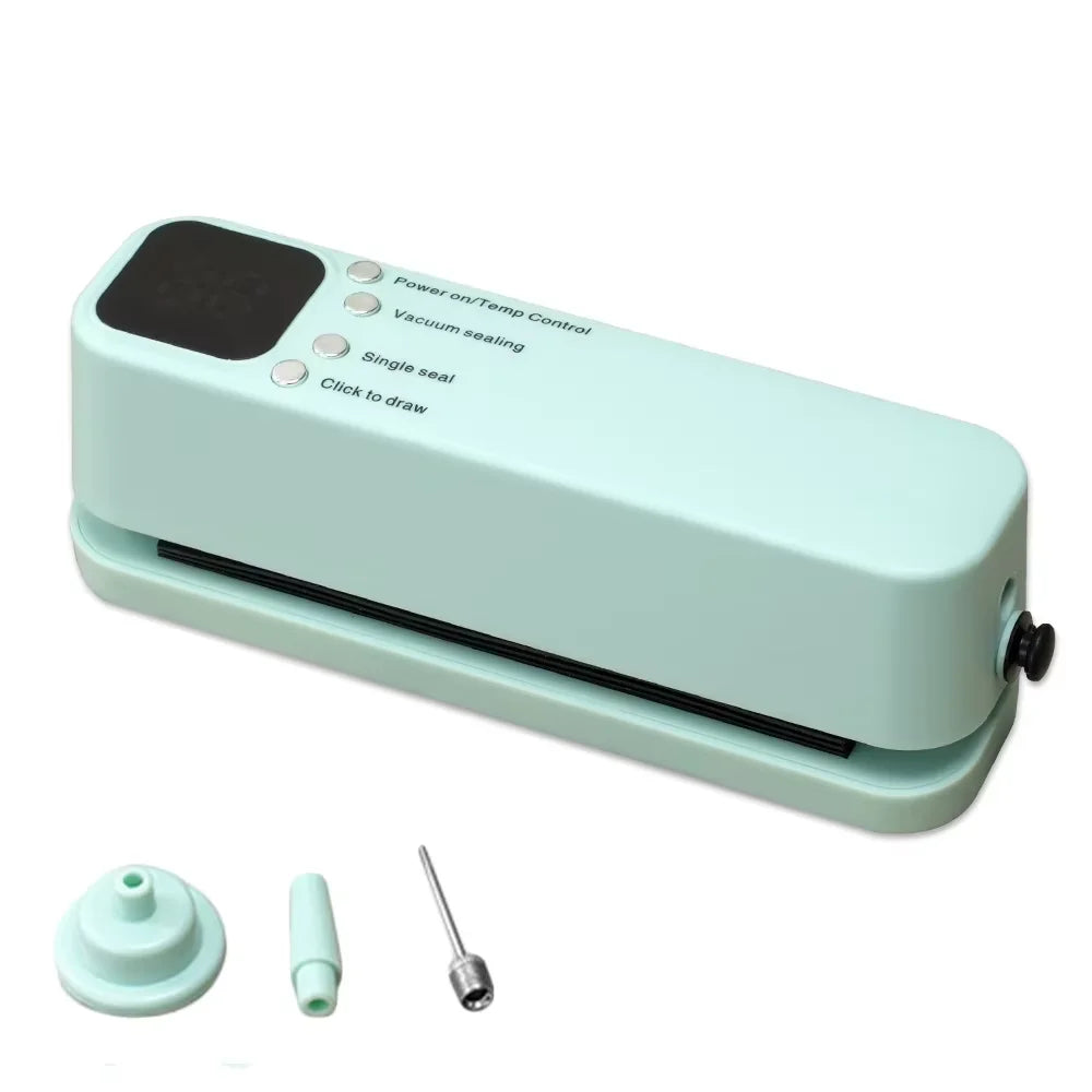 HOMEFISH Mini Wireless Rechargeable Vacuum Sealing Machine Household Food Bag Plastic Sealing Kitchen Packaging Device